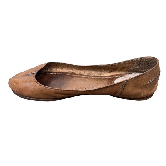 Frye Women's Carson Ballet Leather Flats in Tan Brown Size 8M - Picture 4 of 11
